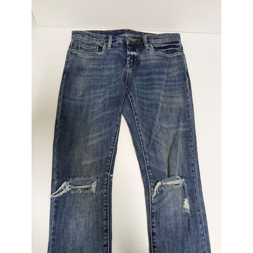 Blank NYC Crop Skinny Classique Distressed Rhinestone Embellished Jeans Size 26